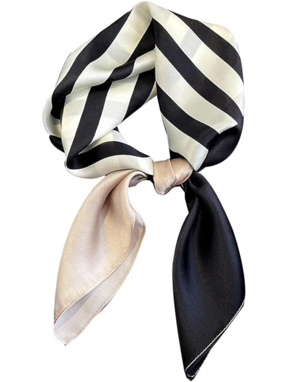 100% Pure Mulberry Silk Square Scarf 27"x27" - Elegant Head & Neck Wrap, Gift
